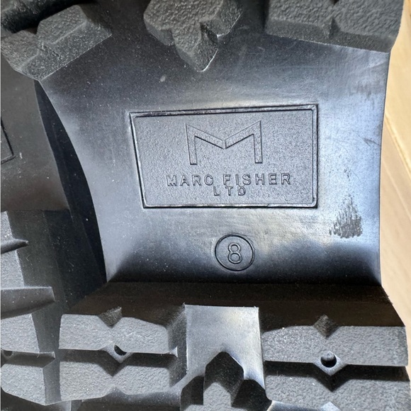 Mark Fisher Izzie Genuine Shearling Lug Sole Laceup Boots Bootie Size 8 - Picture 12 of 12